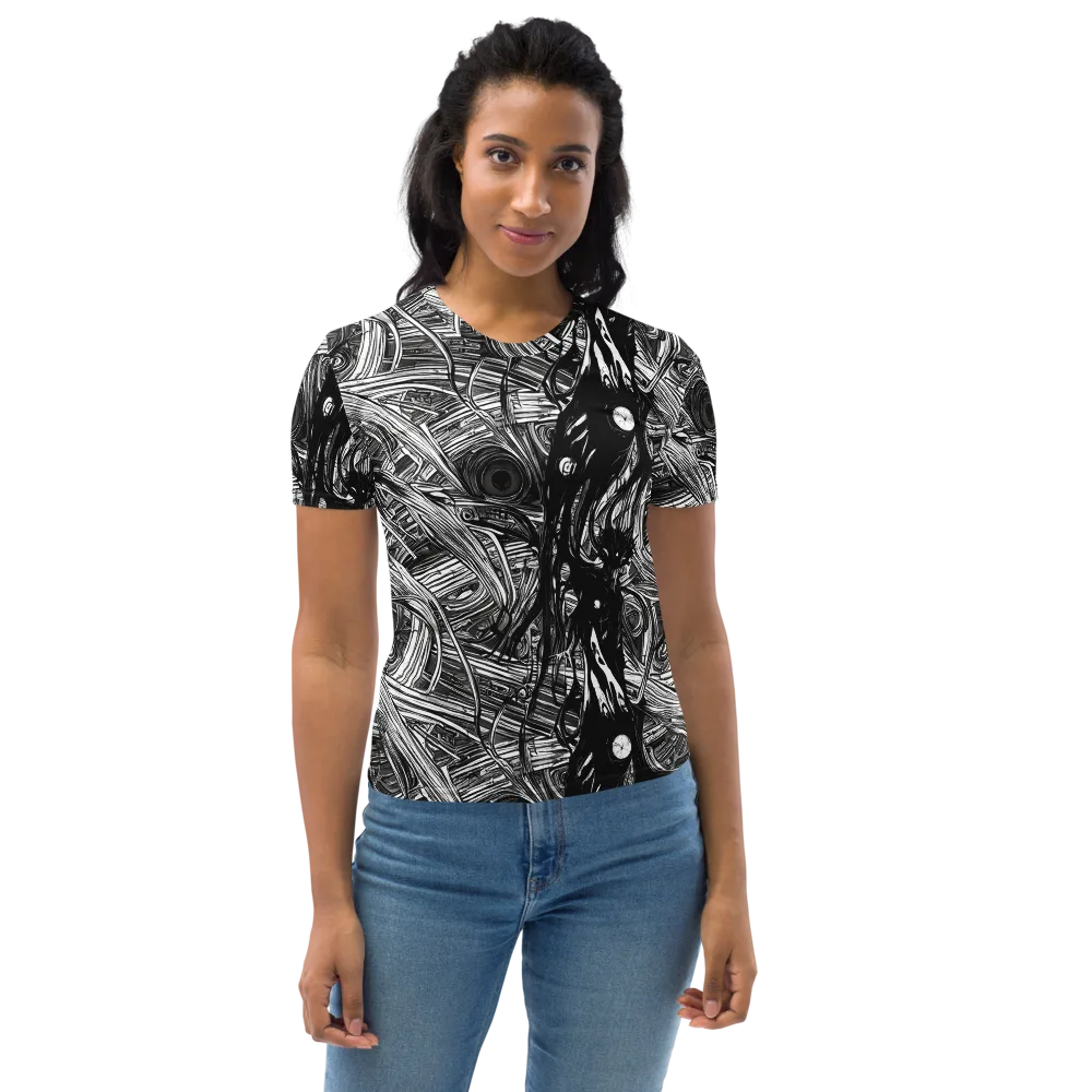 Mesmeric Tangles on Women's Crew Neck T-Shirt — Front