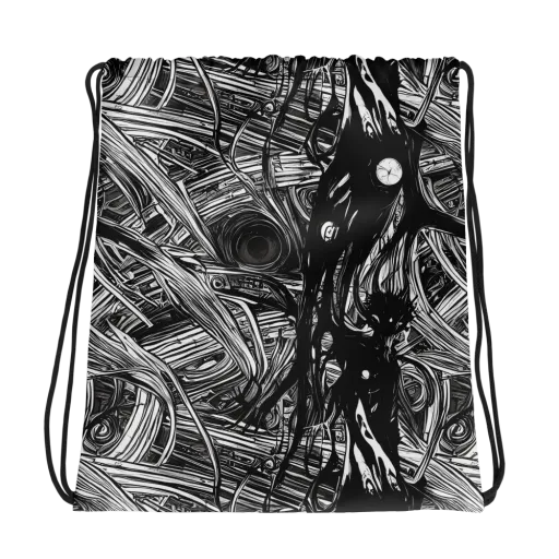 Mesmeric Tangles on a Drawstring Bag