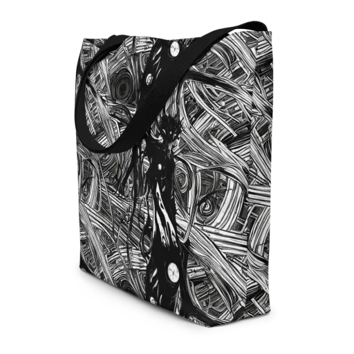 Mesmeric Tangles on a Large Tote Bag W/ Pocket