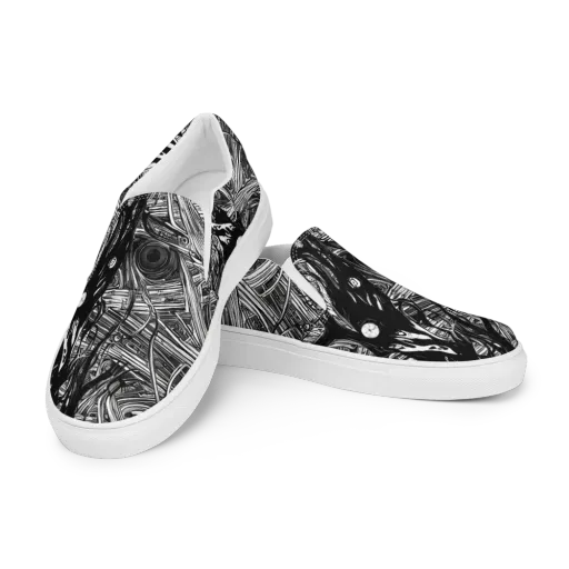 Mesmeric Tangles on a Women's Slip-On Canvas Shoes