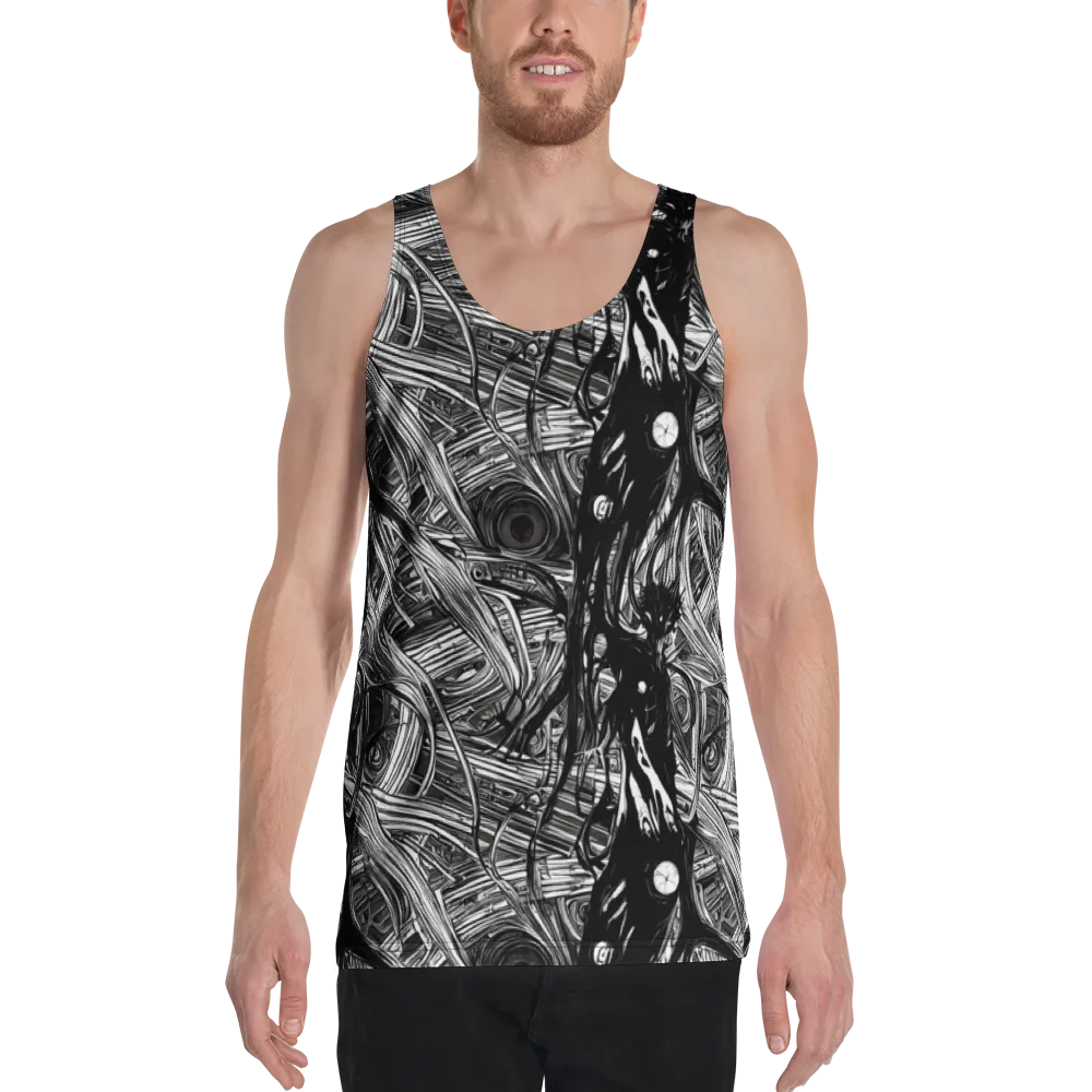 Mesmeric Tangles on Men's Tank Top — Front