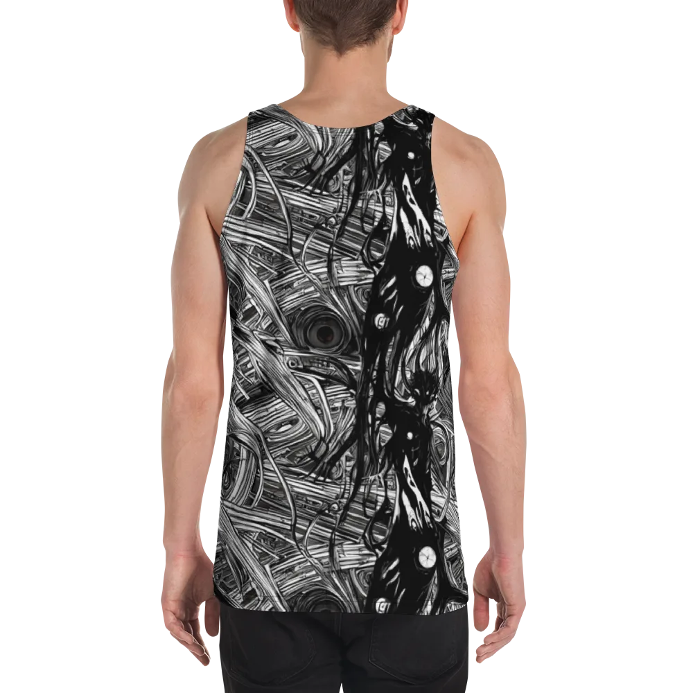 Mesmeric Tangles on Men's Tank Top — Back