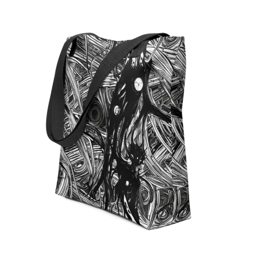 Mesmeric Tangles on a Tote Bag