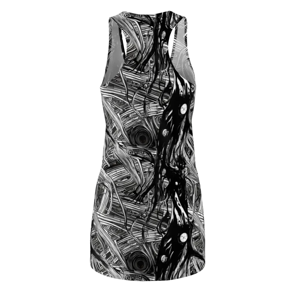 Mesmeric Tangles on Racerback Dress — Back