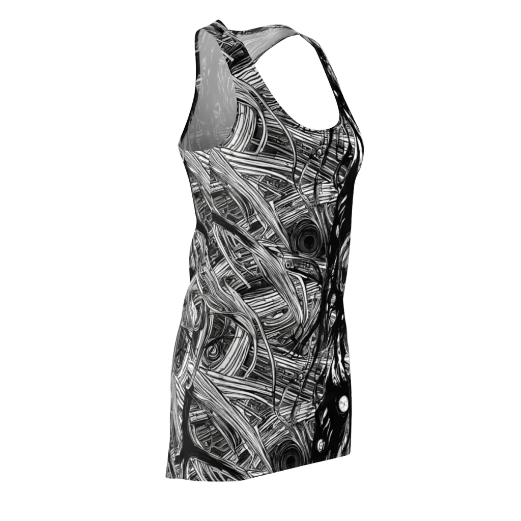 Mesmeric Tangles on Racerback Dress — Front Side