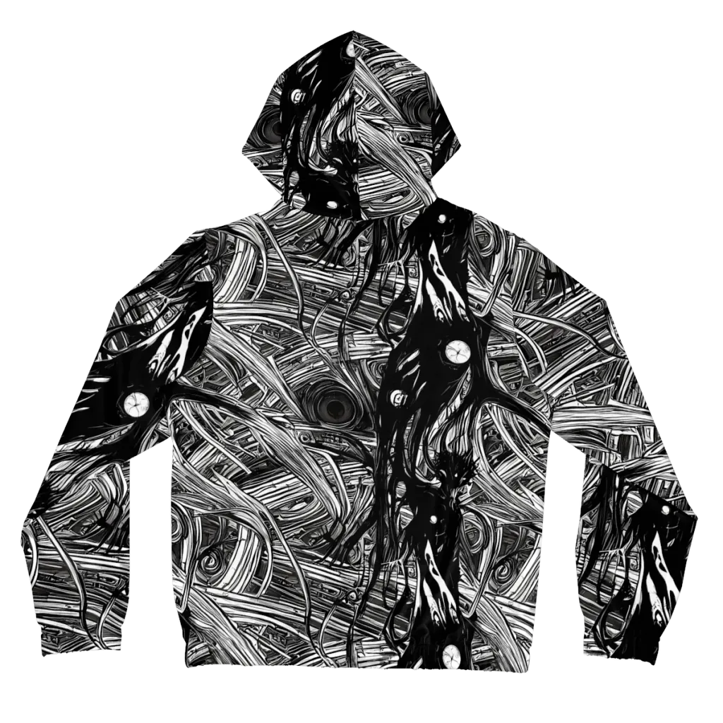 Mesmeric Tangles on Women's Full-Zip Hoodie — Back