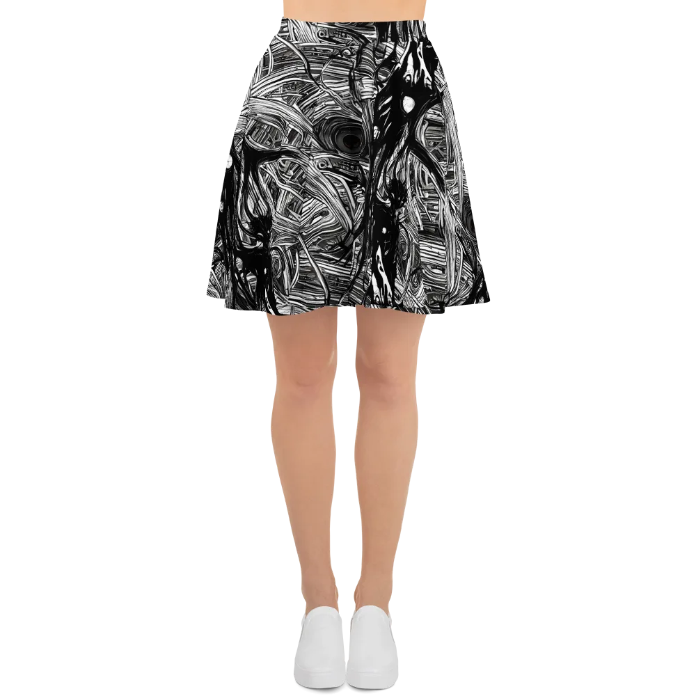 Mesmeric Tangles on Skater Skirt — Front