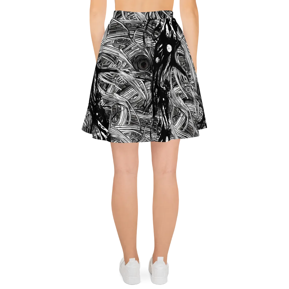 Mesmeric Tangles on Skater Skirt — Back