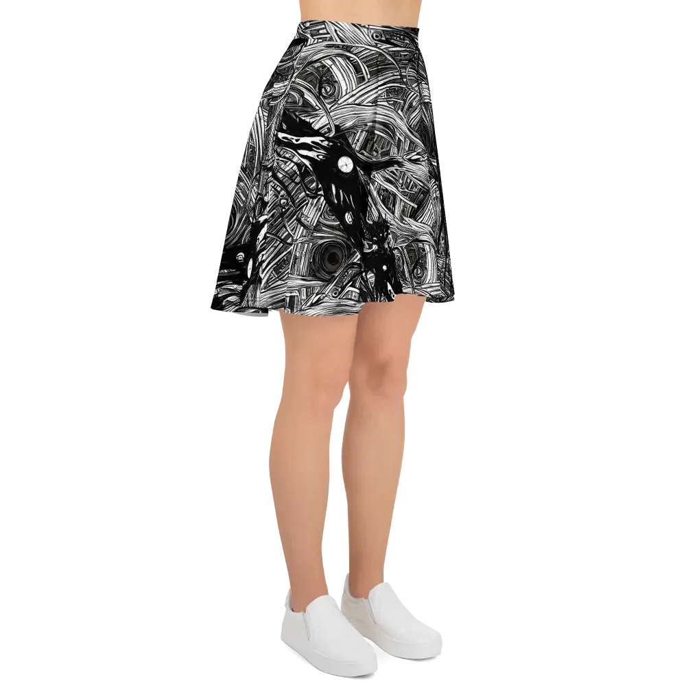 Mesmeric Tangles on Skater Skirt — Right