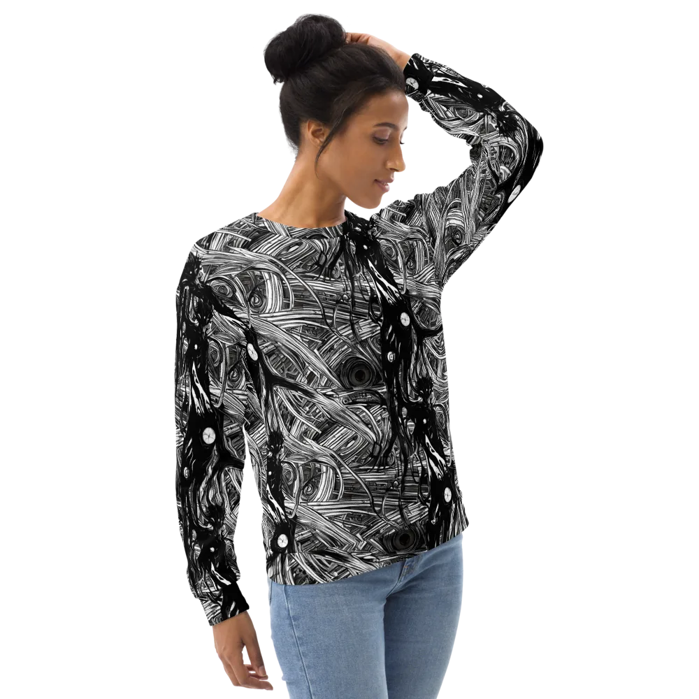 Mesmeric Tangles on Sweatshirt — Right Front