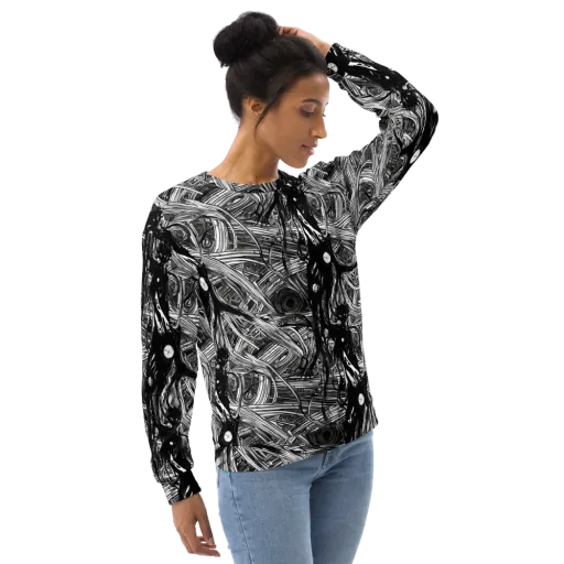 Mesmeric Tangles on a Sweatshirt