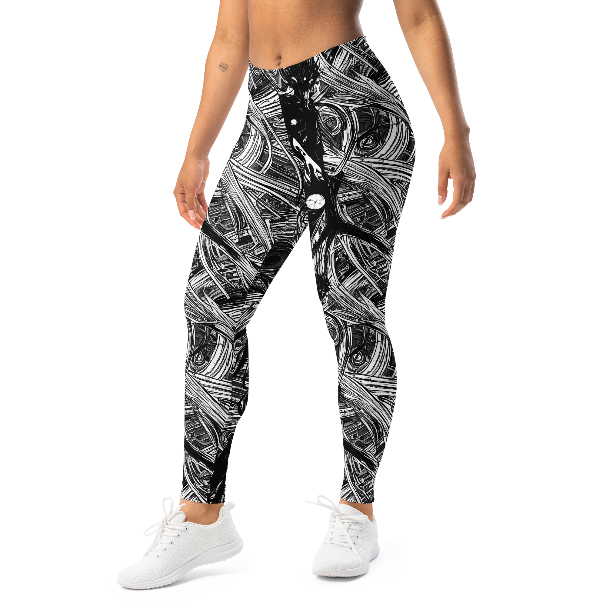 Mesmeric Tangles on Leggings — Left Front