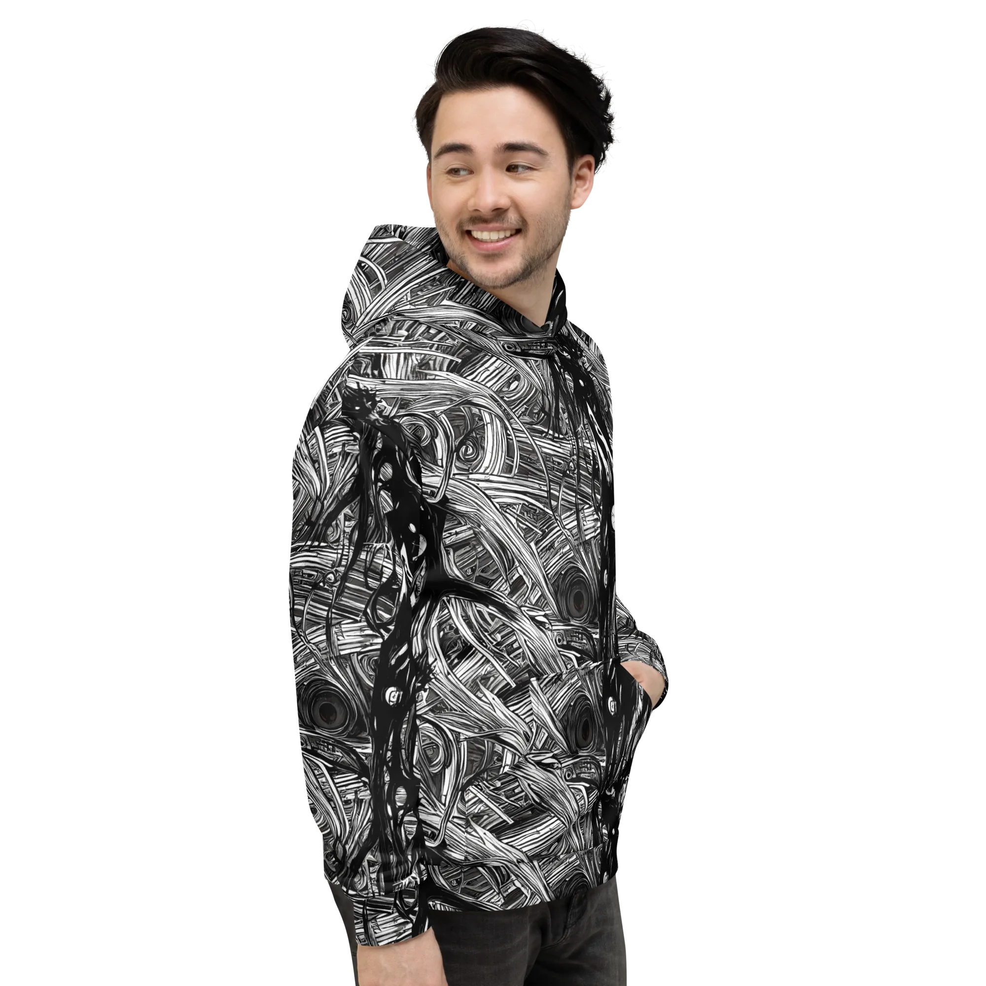 Mesmeric Tangles on Hoodie — Right