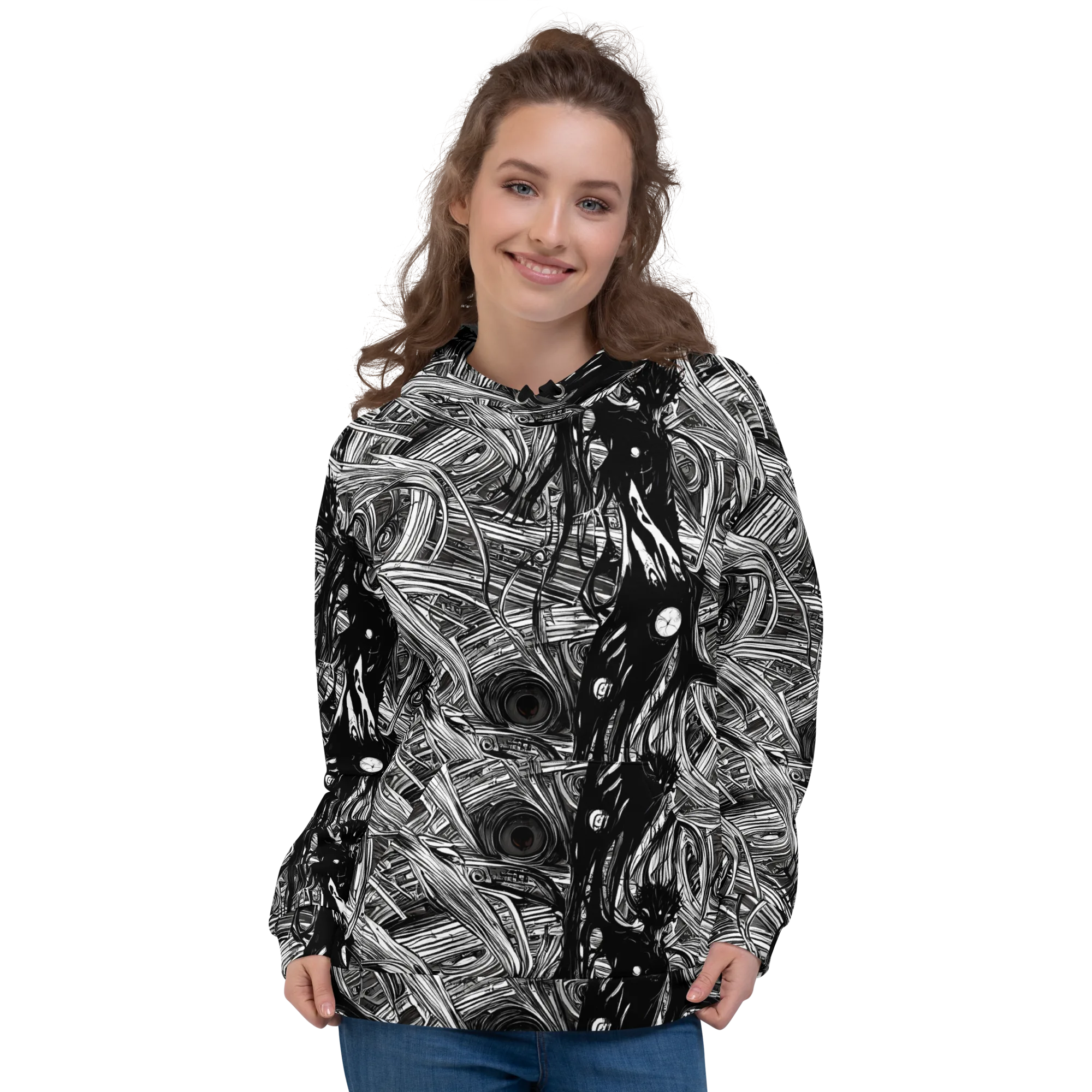 Mesmeric Tangles on Hoodie — Front