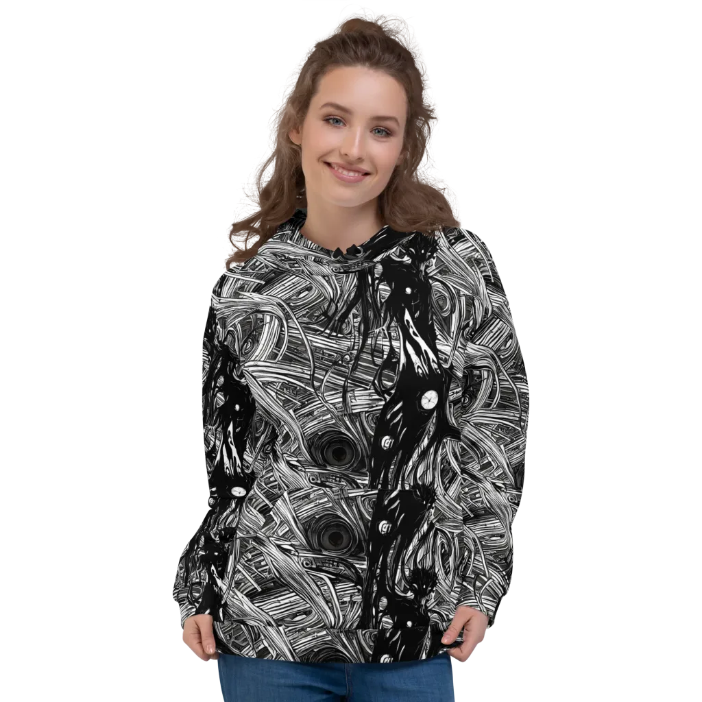 Mesmeric Tangles on Hoodie — Front