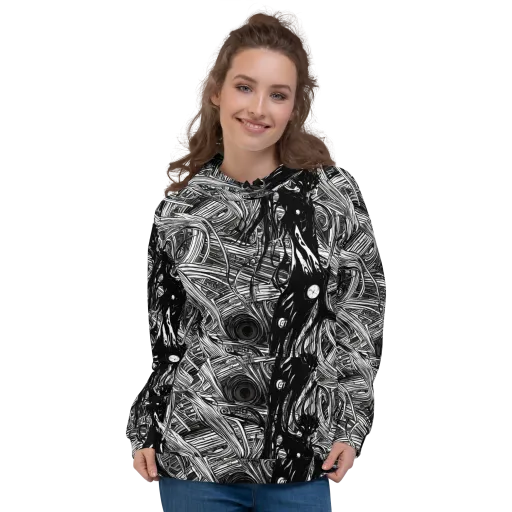 Mesmeric Tangles on a Hoodie