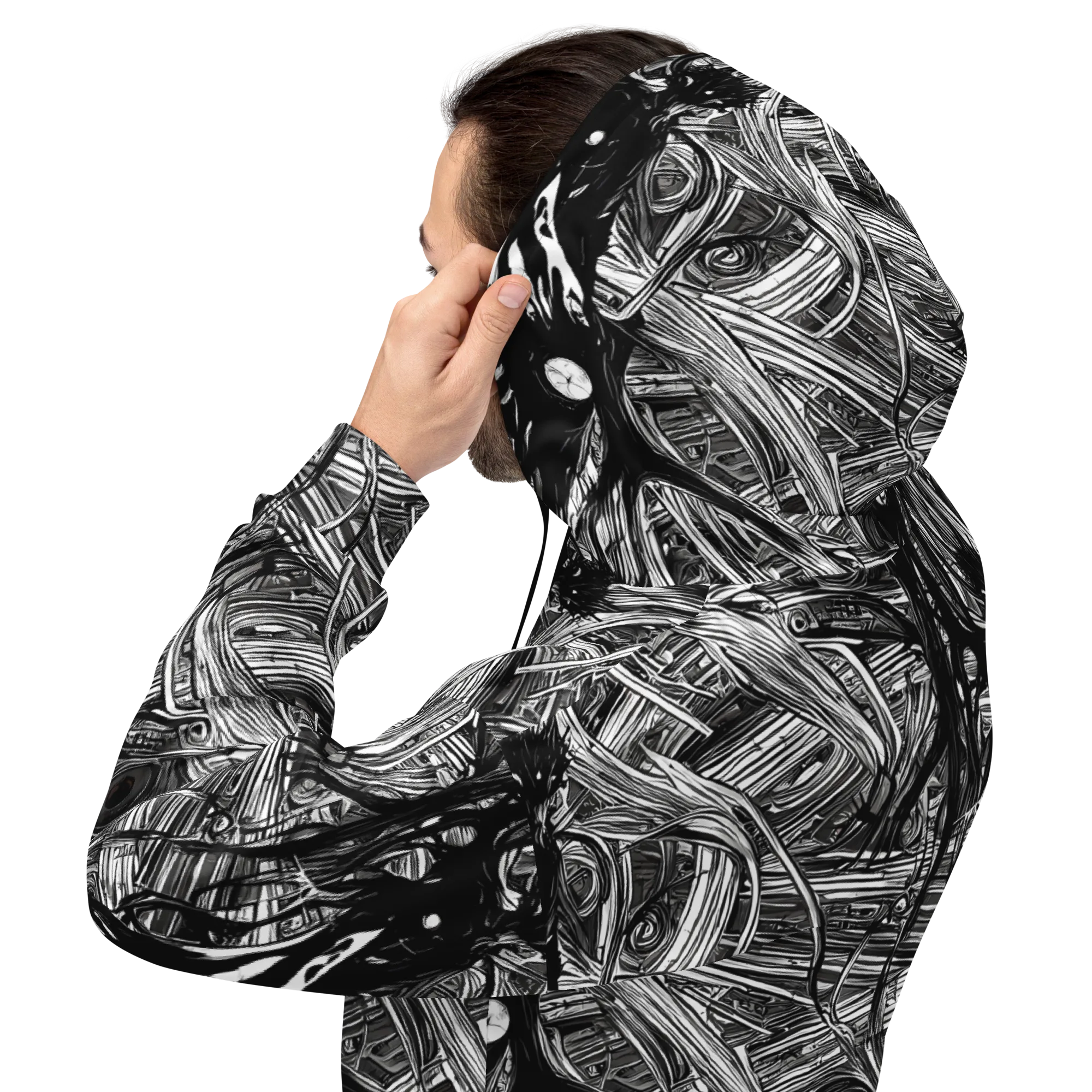 Mesmeric Tangles on Hoodie — Back