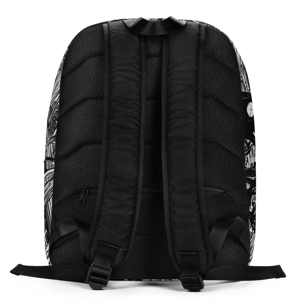 Mesmeric Tangles on Minimalist Backpack — Back