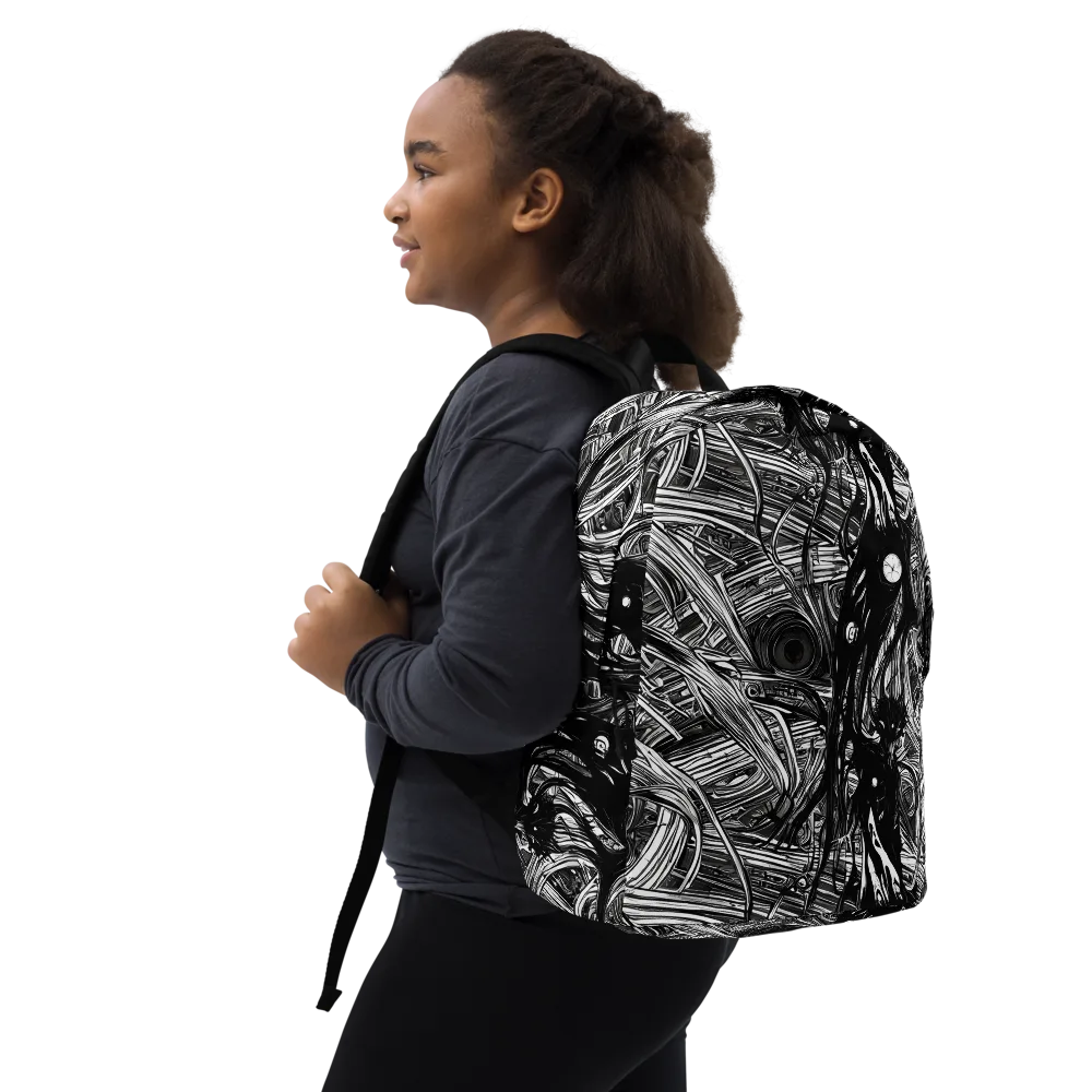 Mesmeric Tangles on Minimalist Backpack — Right Front