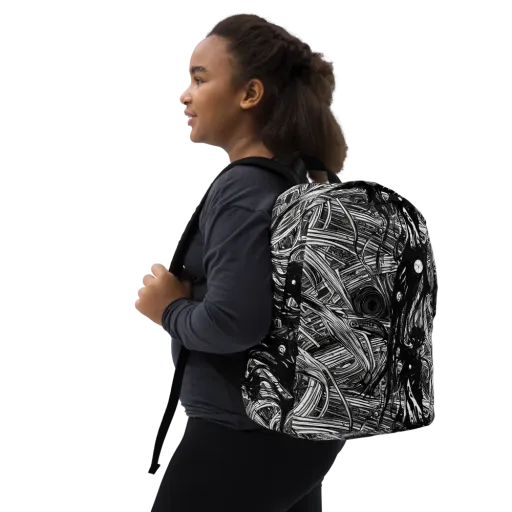 Mesmeric Tangles on a Minimalist Backpack