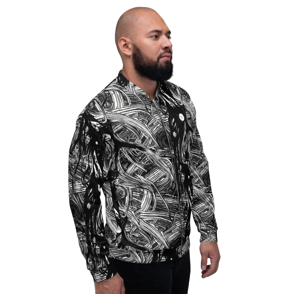 Mesmeric Tangles on Bomber Jacket — Right