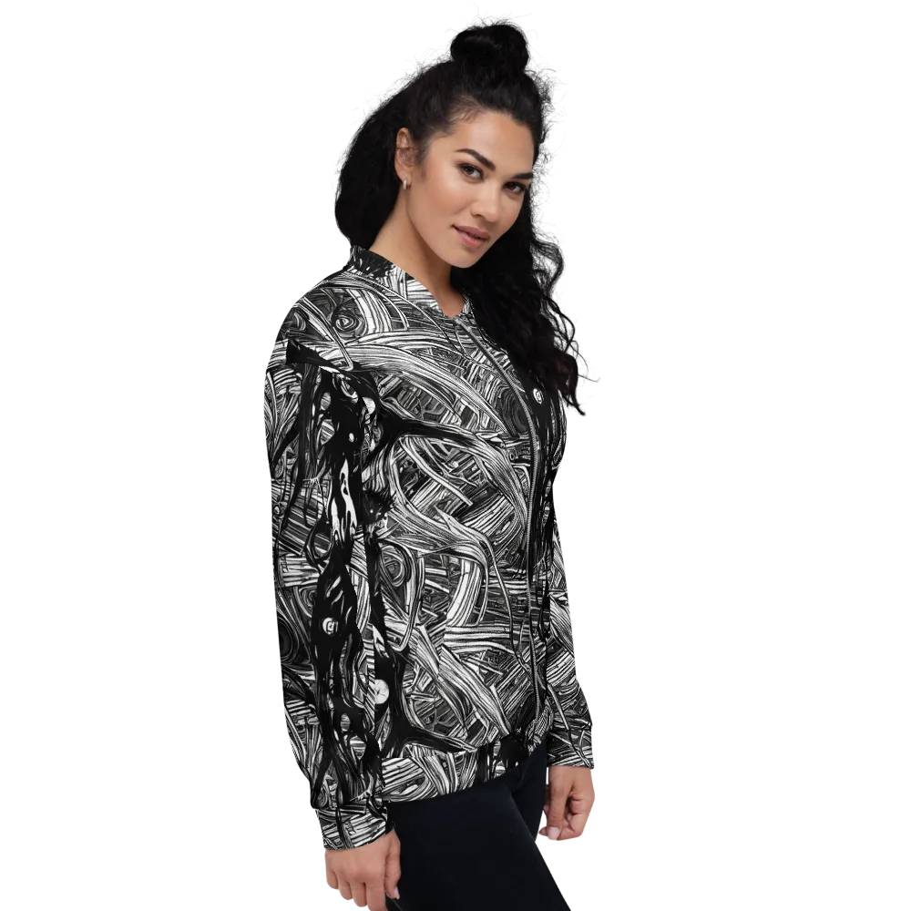 Mesmeric Tangles on Bomber Jacket — Right