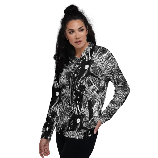 Mesmeric Tangles on a Bomber Jacket