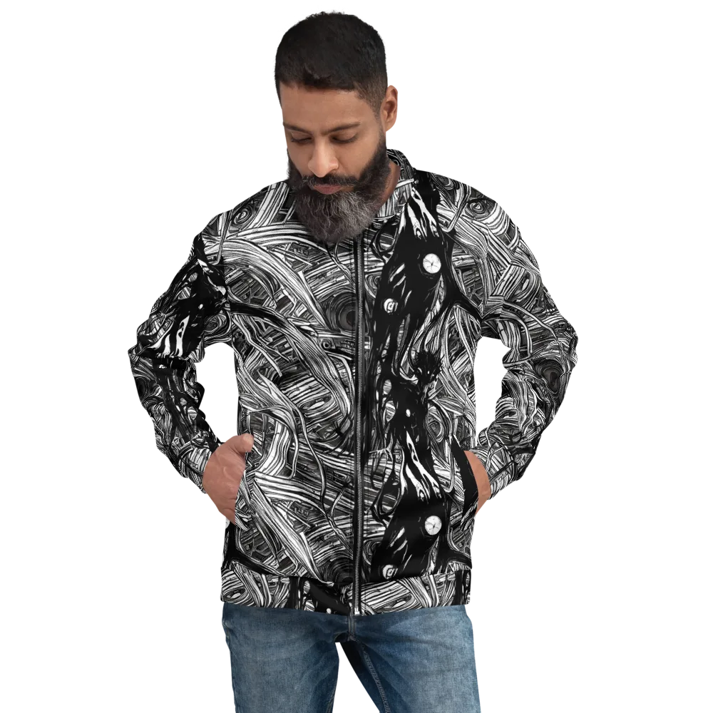Mesmeric Tangles on Bomber Jacket — Front