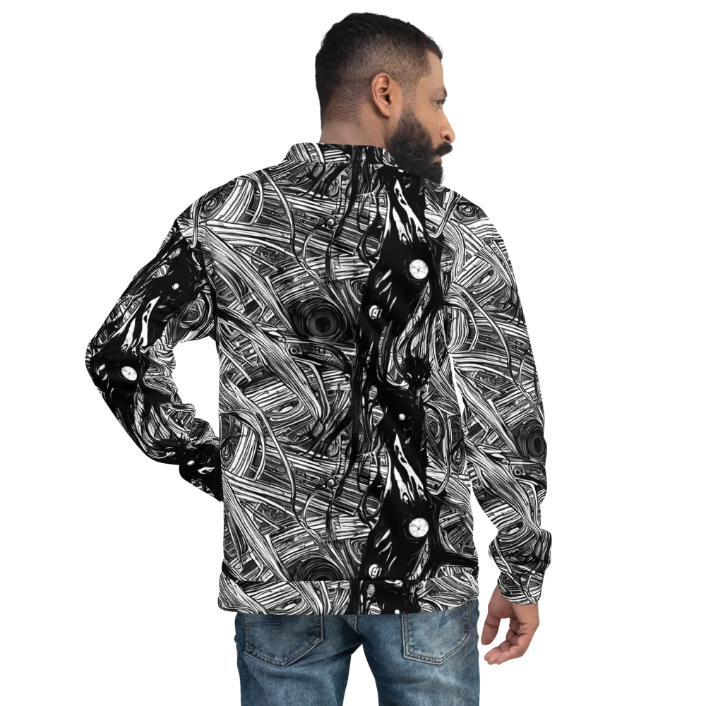 Mesmeric Tangles on Bomber Jacket — Back