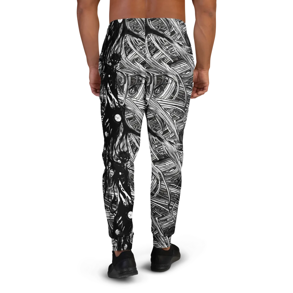Mesmeric Tangles on Men's Joggers — Back