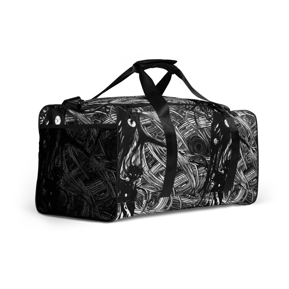 Mesmeric Tangles on Duffle Bag — Right Front