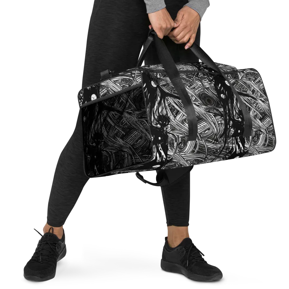 Mesmeric Tangles on Duffle Bag — Right Front