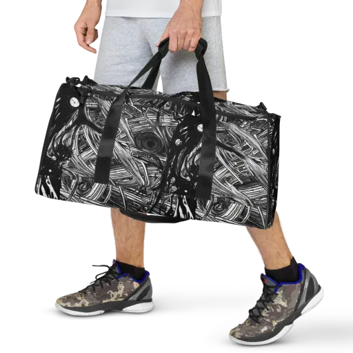 Mesmeric Tangles on a Duffle Bag