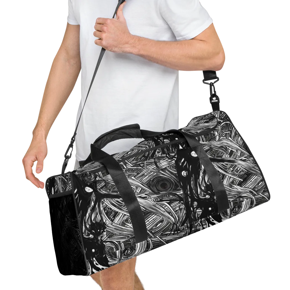 Mesmeric Tangles on Duffle Bag — Right Front
