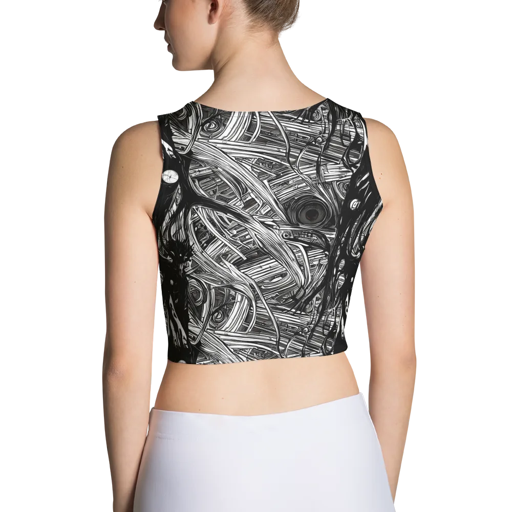 Mesmeric Tangles on Crop Top — Back