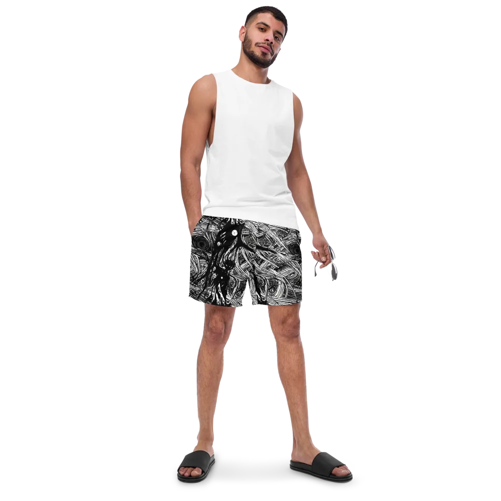 Mesmeric Tangles on Swim Trunks — Front