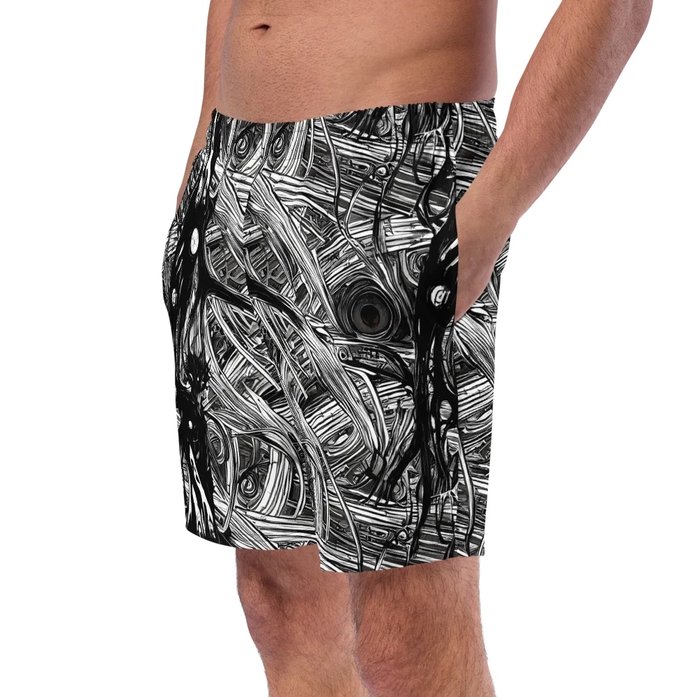 Mesmeric Tangles on Swim Trunks — Left Front