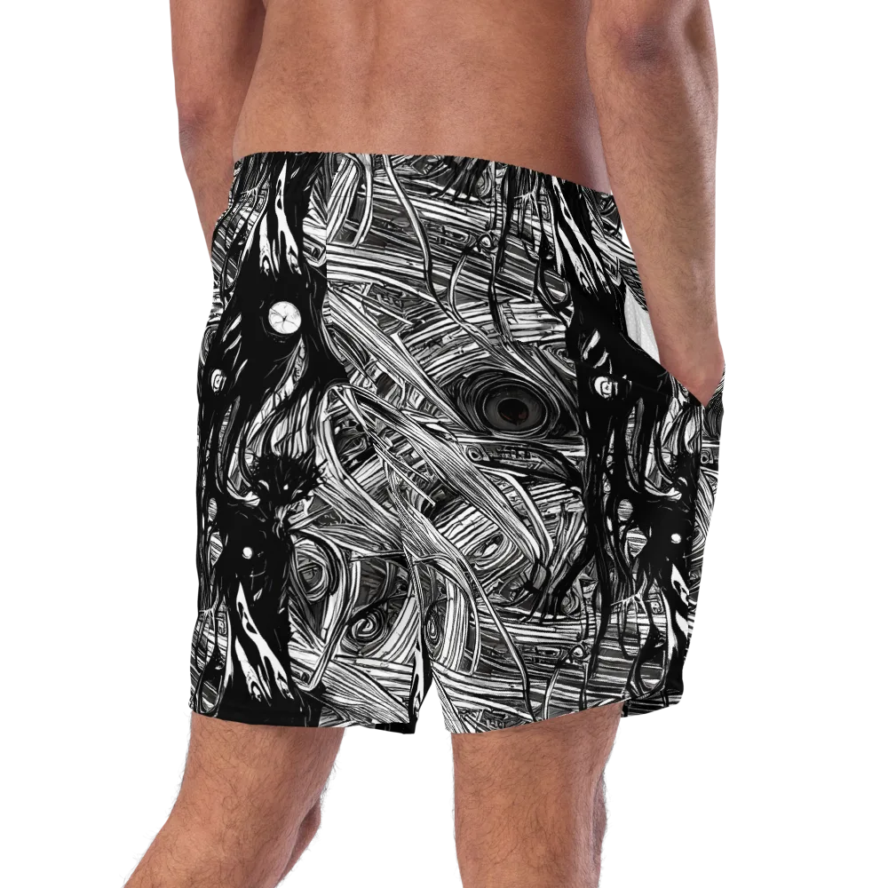 Mesmeric Tangles on Swim Trunks — Right Back