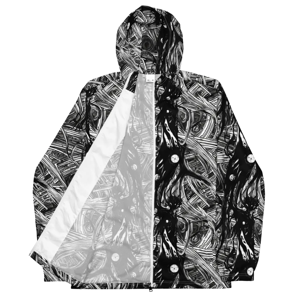 Mesmeric Tangles on Men's Windbreaker — Front