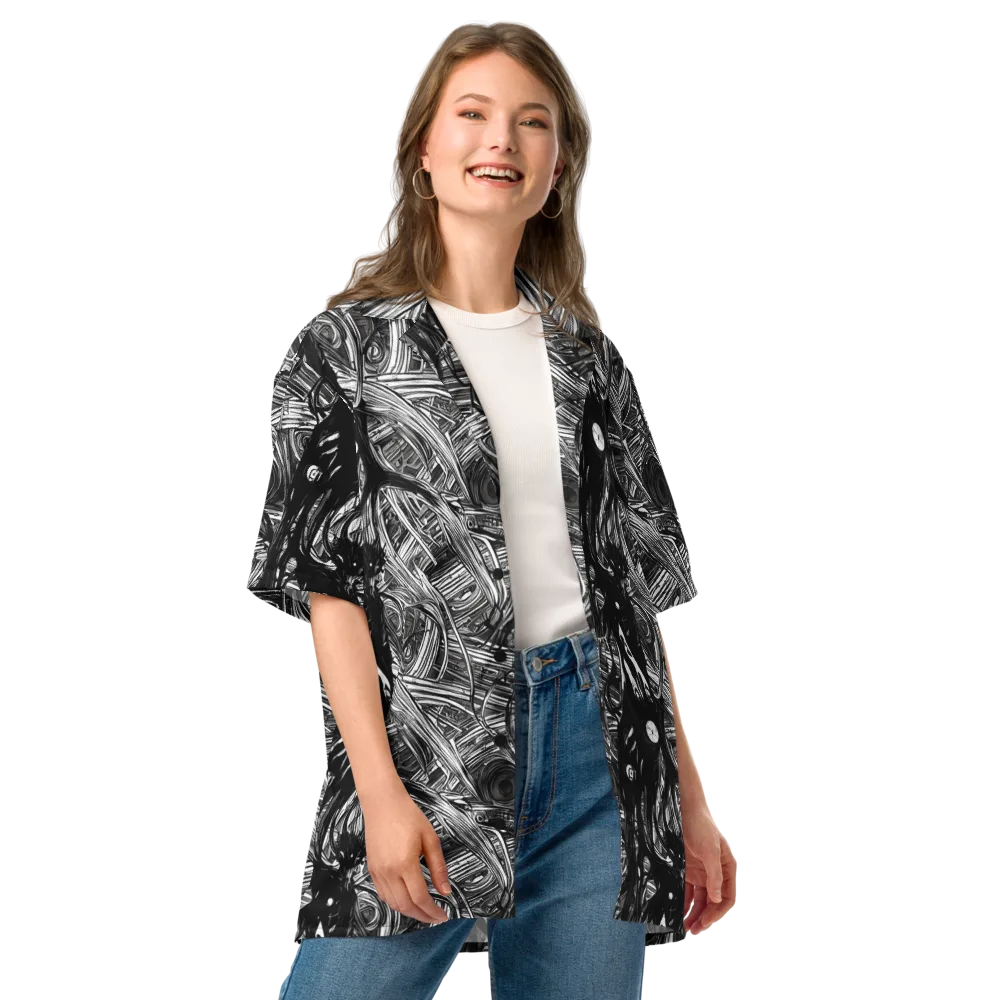 Mesmeric Tangles on Button Shirt — Front