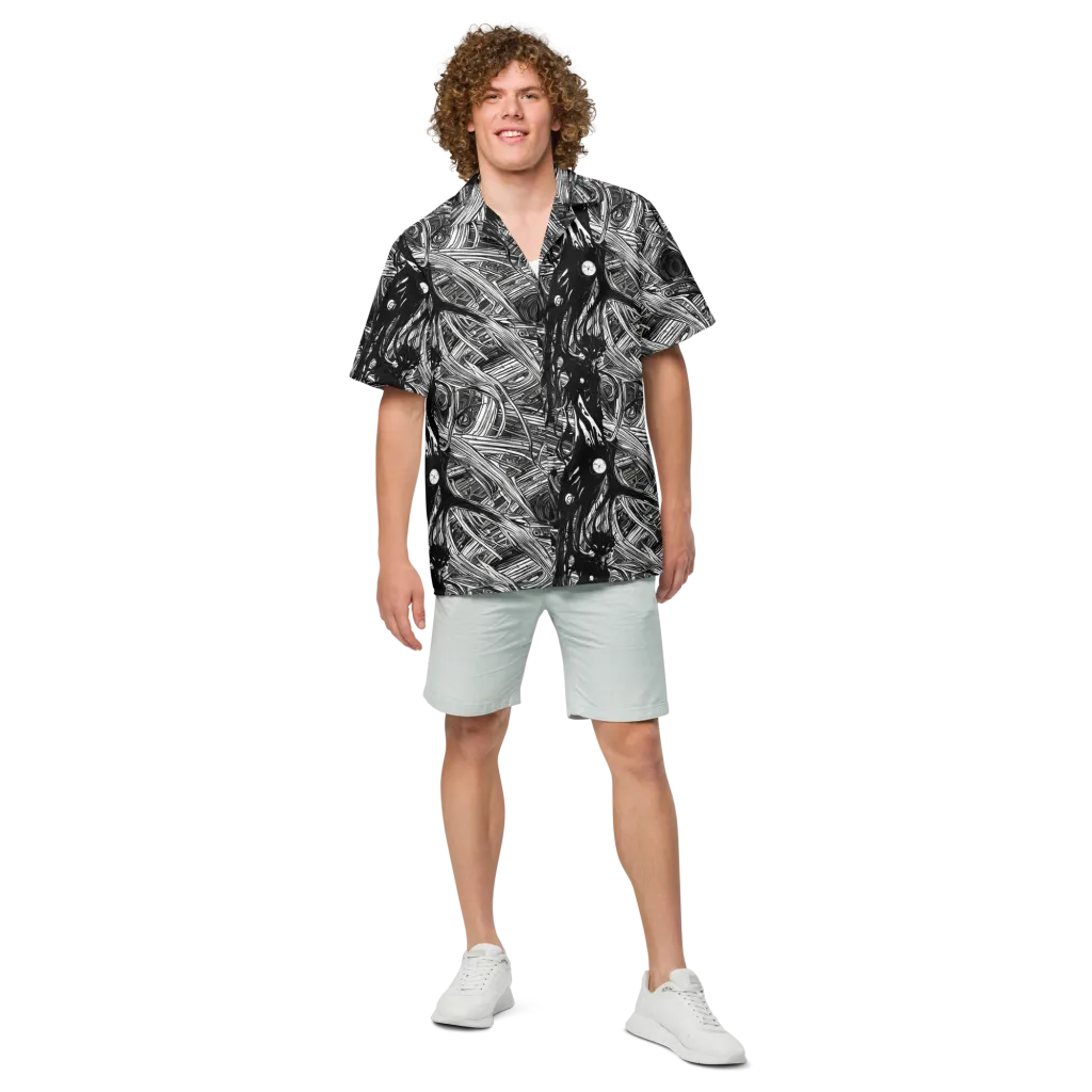 Mesmeric Tangles on Button Shirt — Front