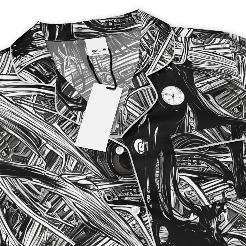 Mesmeric Tangles on Women's Short Sleeve Pajama Top — Product details