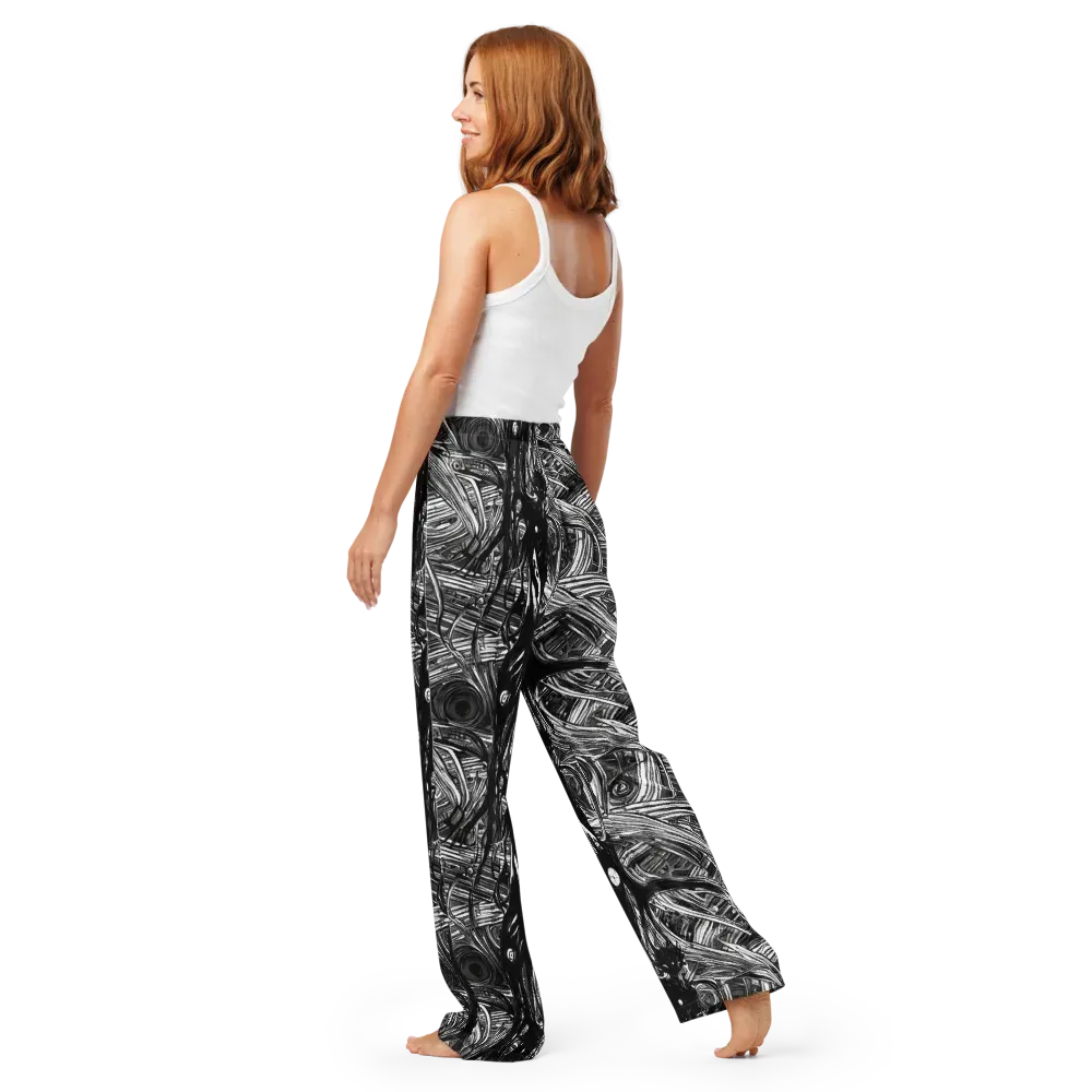 Mesmeric Tangles on Women's Pajama Pants — Back