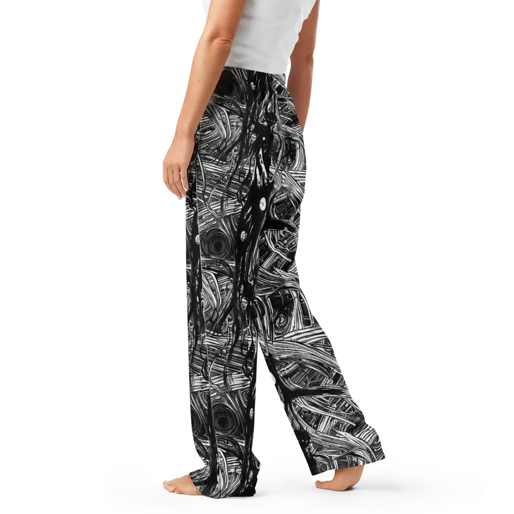 Mesmeric Tangles on Women's Pajama Pants — Left