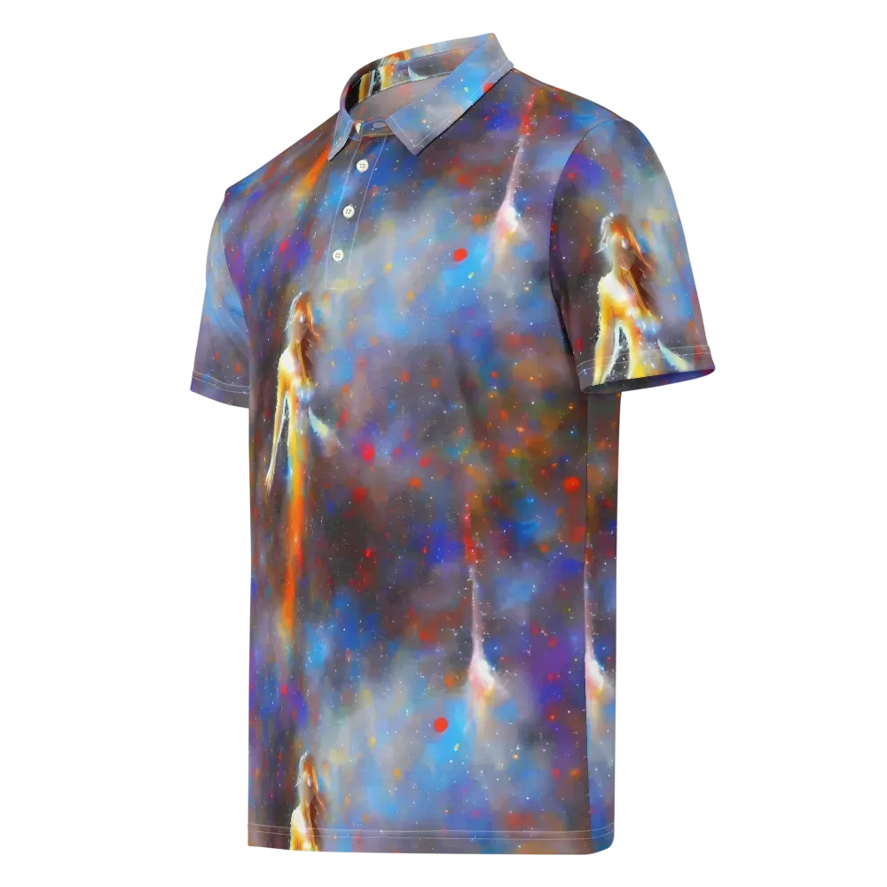 Impressionist Drift on Men's Slim Fit Polo Shirt — Left Front