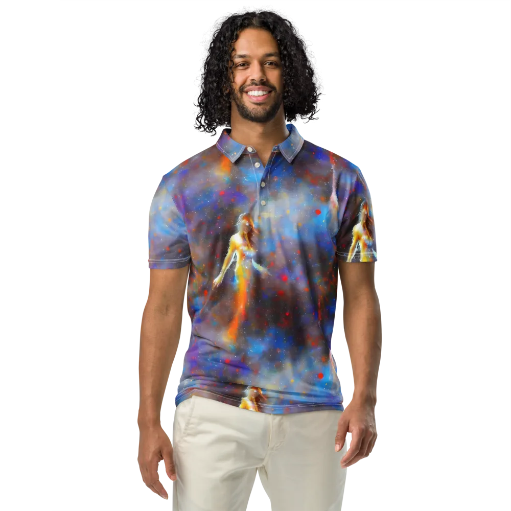 Impressionist Drift on Men's Slim Fit Polo Shirt — Front