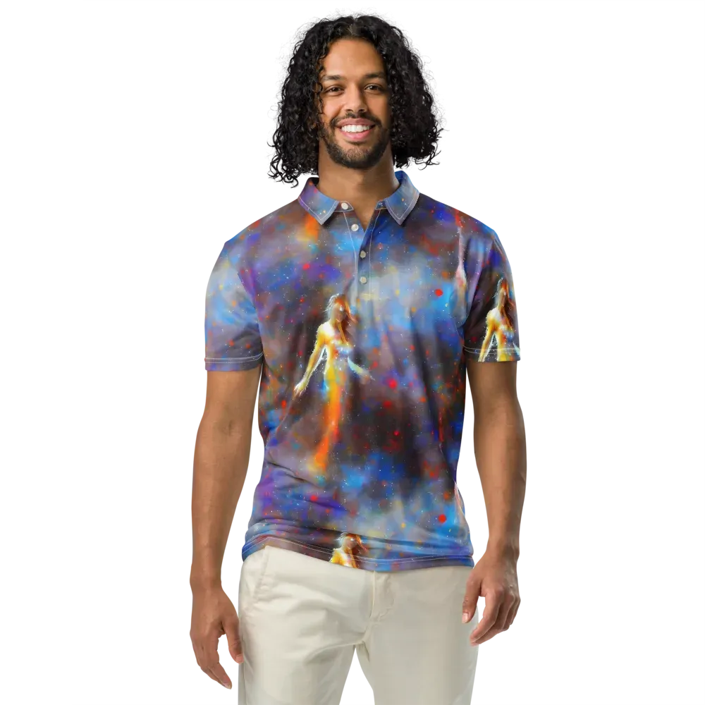 Impressionist Drift on Men's Slim Fit Polo Shirt — Front