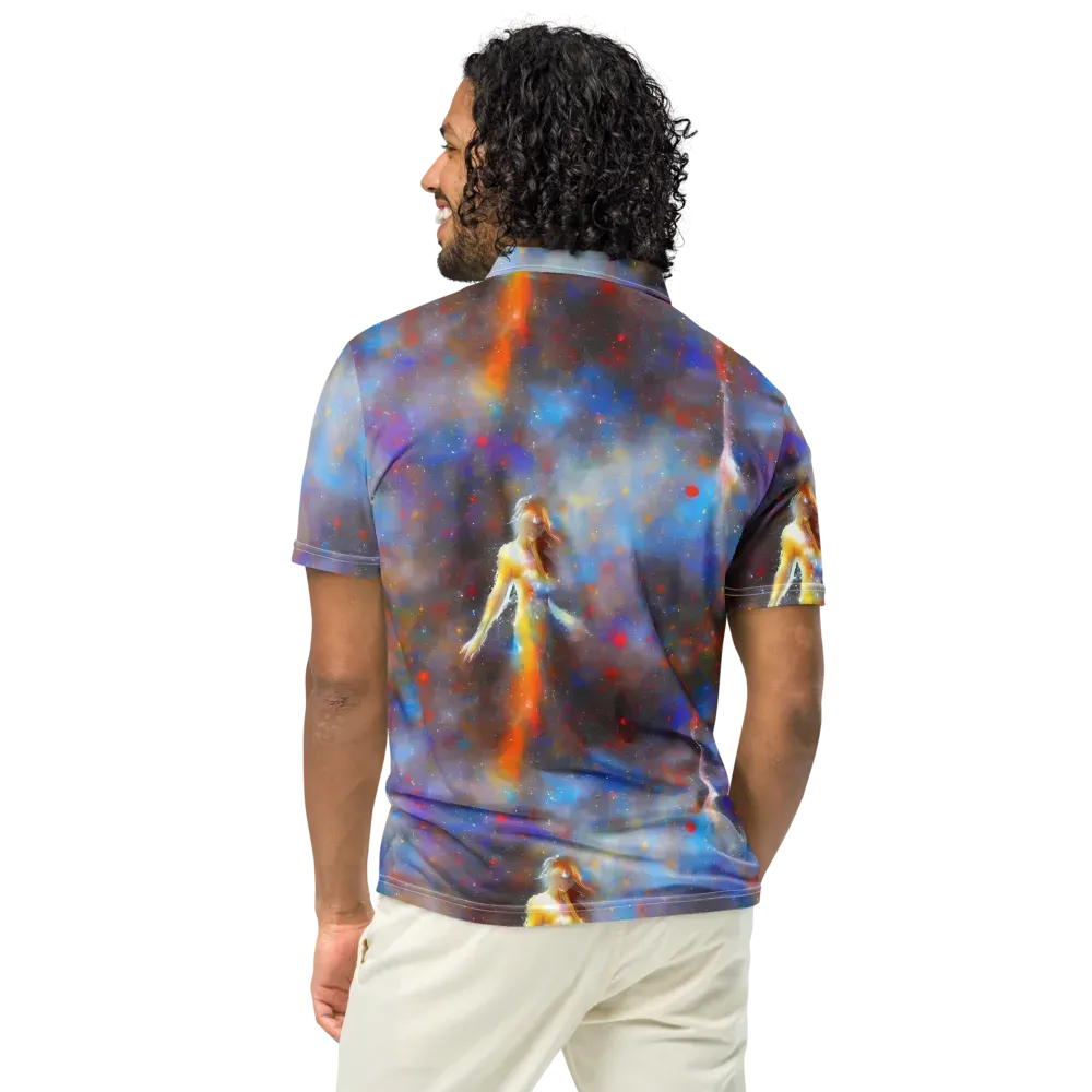 Impressionist Drift on Men's Slim Fit Polo Shirt — Back