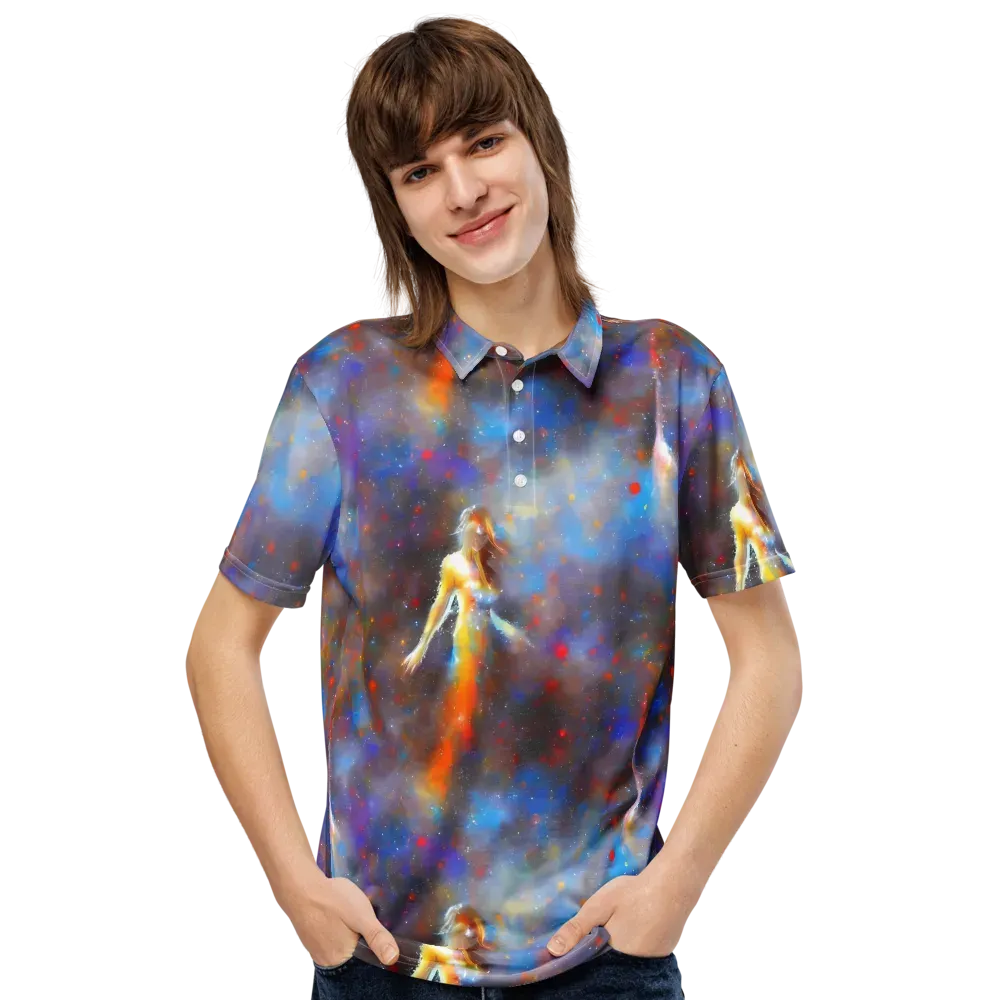Impressionist Drift on Men's Slim Fit Polo Shirt — Front