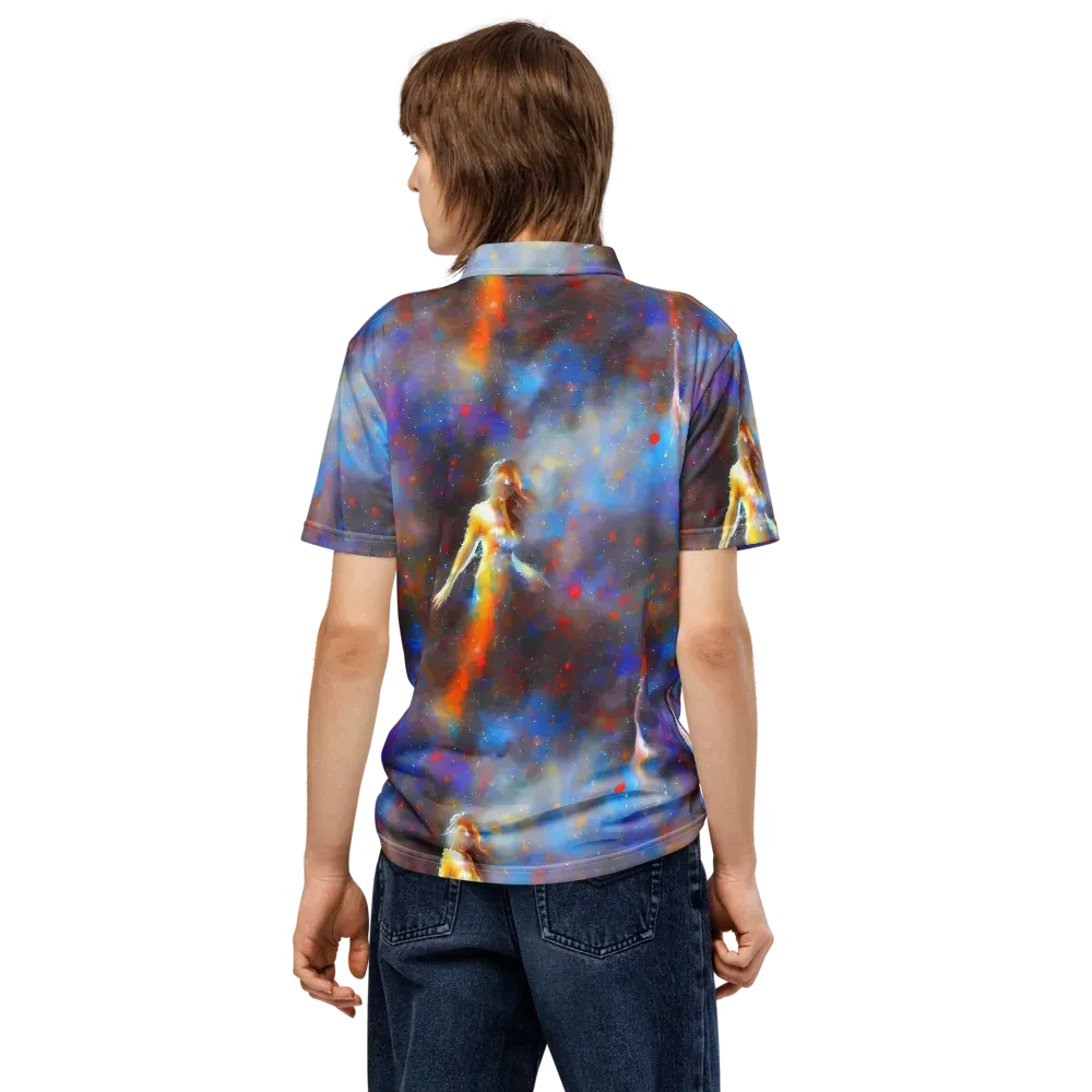 Impressionist Drift on Men's Slim Fit Polo Shirt — Back